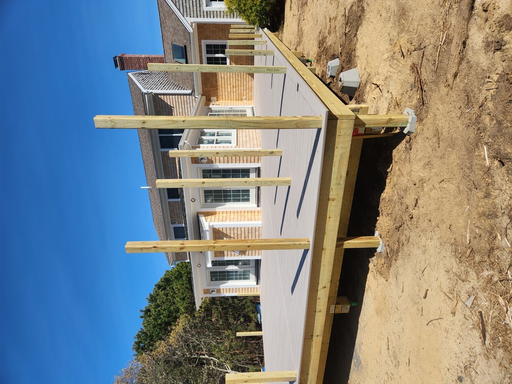 TimberTech slate grey deck boards installed